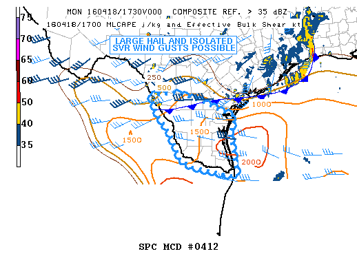 NOAA Storm Prediction Center Mesoscale Discussion 412