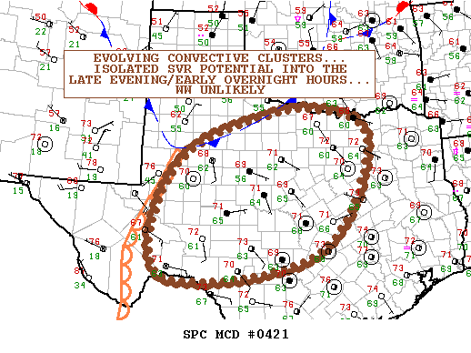NOAA Storm Prediction Center Mesoscale Discussion 421