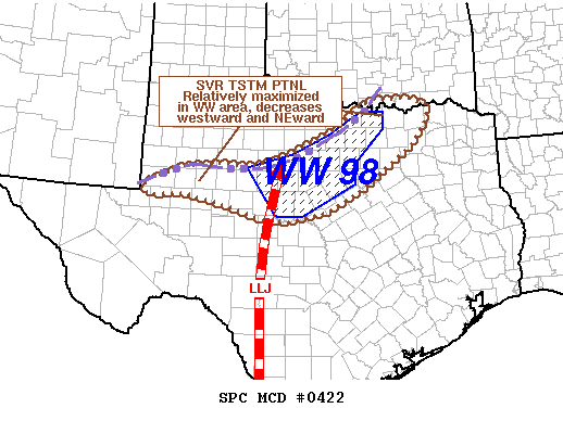 NOAA Storm Prediction Center Mesoscale Discussion 422