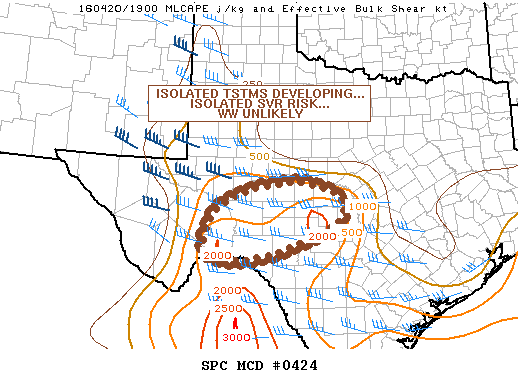 NOAA Storm Prediction Center Mesoscale Discussion 424