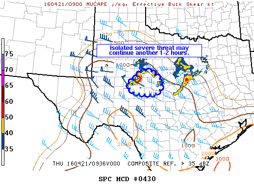NOAA Storm Prediction Center Mesoscale Discussion 430