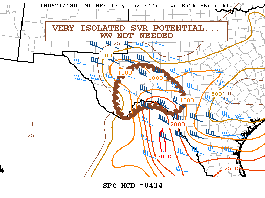 NOAA Storm Prediction Center Mesoscale Discussion 434