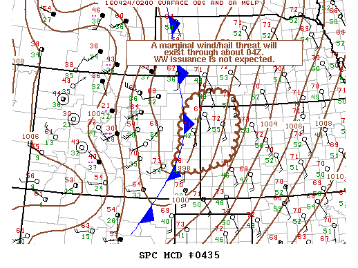 NOAA Storm Prediction Center Mesoscale Discussion 435