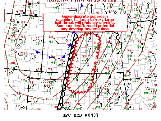 NOAA Storm Prediction Center Mesoscale Discussion 437