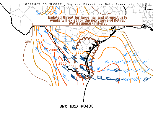 NOAA Storm Prediction Center Mesoscale Discussion 438