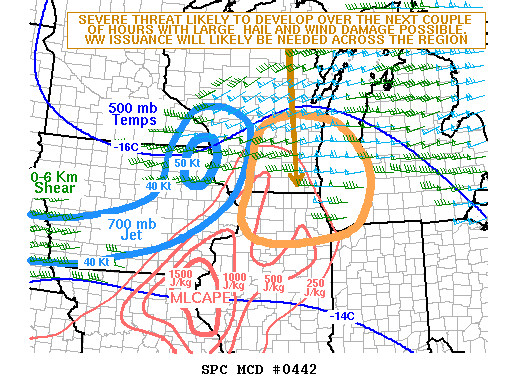 NOAA Storm Prediction Center Mesoscale Discussion 442