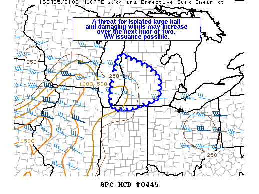 NOAA Storm Prediction Center Mesoscale Discussion 445