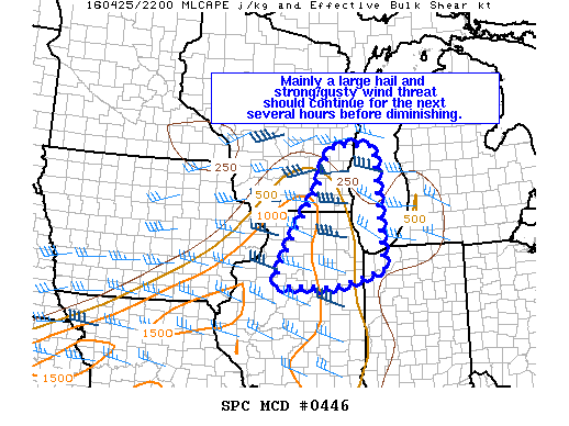 NOAA Storm Prediction Center Mesoscale Discussion 446