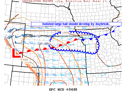 NOAA Storm Prediction Center Mesoscale Discussion 448