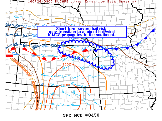 NOAA Storm Prediction Center Mesoscale Discussion 450