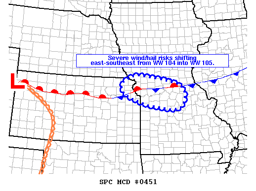 NOAA Storm Prediction Center Mesoscale Discussion 451