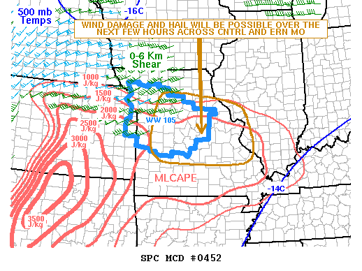 NOAA Storm Prediction Center Mesoscale Discussion 452