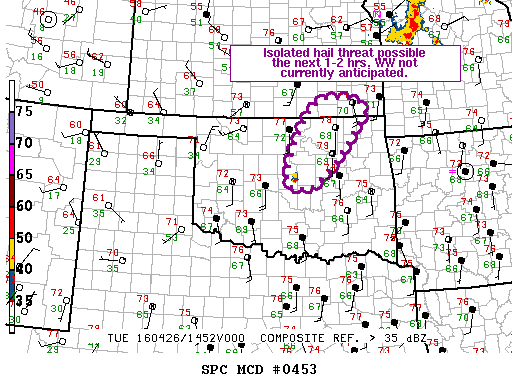 NOAA Storm Prediction Center Mesoscale Discussion 453