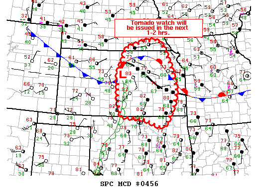 NOAA Storm Prediction Center Mesoscale Discussion 456