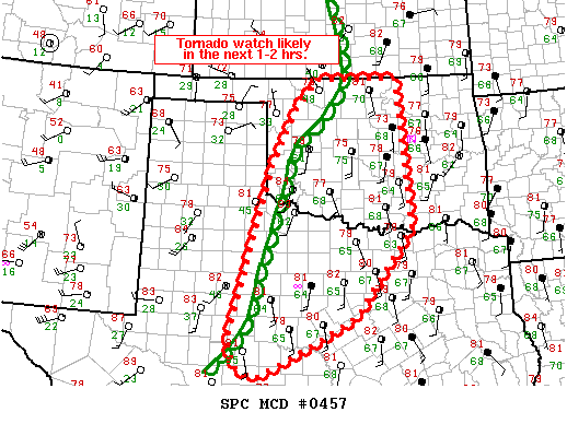 NOAA Storm Prediction Center Mesoscale Discussion 457