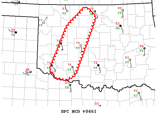 NOAA Storm Prediction Center Mesoscale Discussion 461