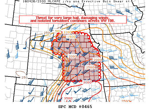 NOAA Storm Prediction Center Mesoscale Discussion 465