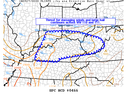 NOAA Storm Prediction Center Mesoscale Discussion 466