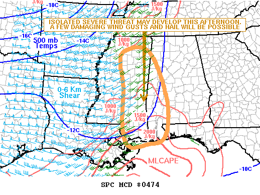 NOAA Storm Prediction Center Mesoscale Discussion 474