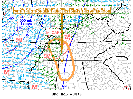 NOAA Storm Prediction Center Mesoscale Discussion 476