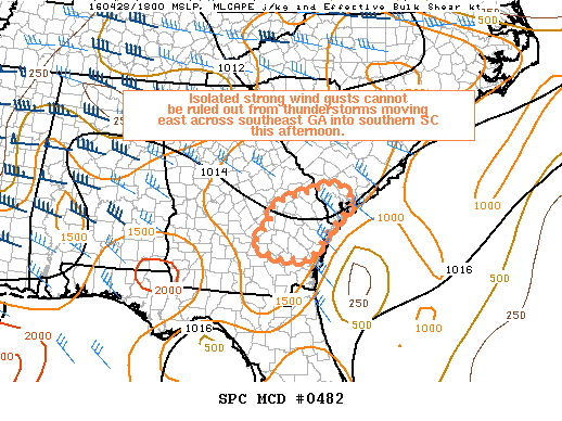 NOAA Storm Prediction Center Mesoscale Discussion 482