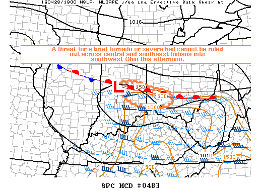 NOAA Storm Prediction Center Mesoscale Discussion 483