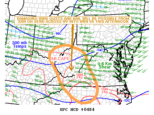 NOAA Storm Prediction Center Mesoscale Discussion 484