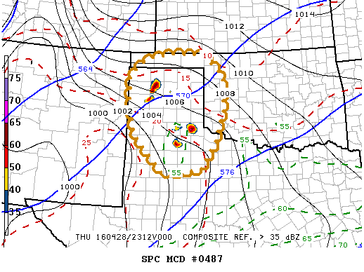 NOAA Storm Prediction Center Mesoscale Discussion 487