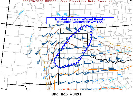 NOAA Storm Prediction Center Mesoscale Discussion 491