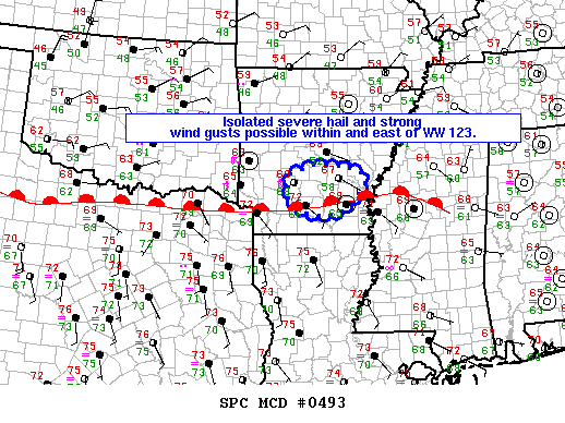 NOAA Storm Prediction Center Mesoscale Discussion 493