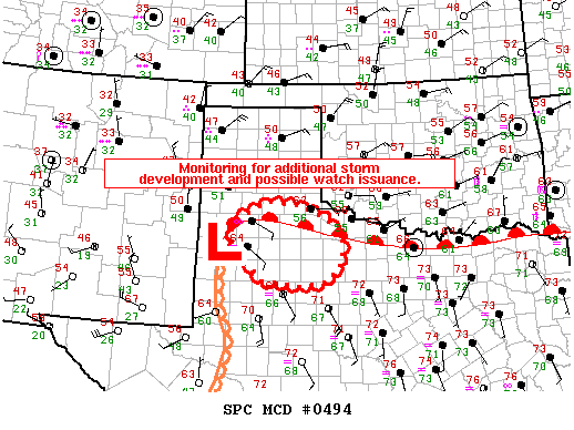 NOAA Storm Prediction Center Mesoscale Discussion 494