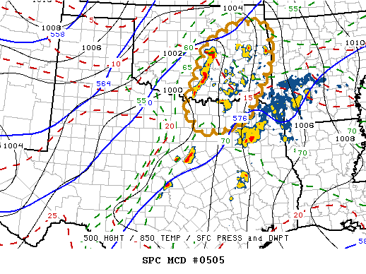 NOAA Storm Prediction Center Mesoscale Discussion 505