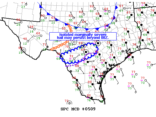 NOAA Storm Prediction Center Mesoscale Discussion 509