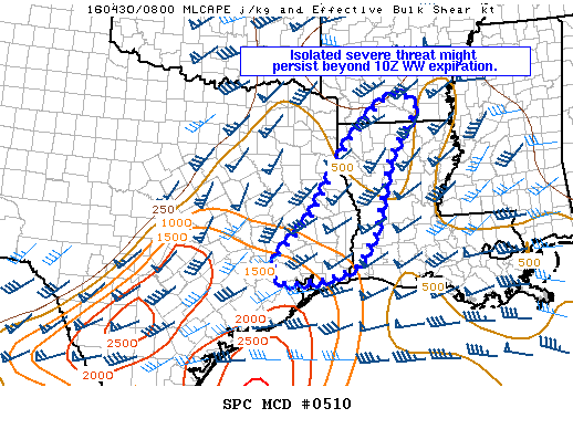 NOAA Storm Prediction Center Mesoscale Discussion 510