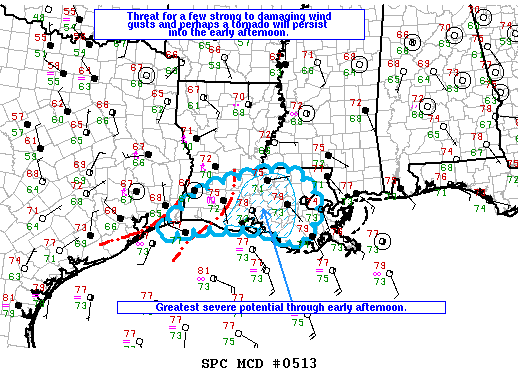 NOAA Storm Prediction Center Mesoscale Discussion 513