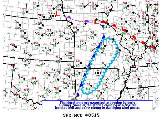 NOAA Storm Prediction Center Mesoscale Discussion 515