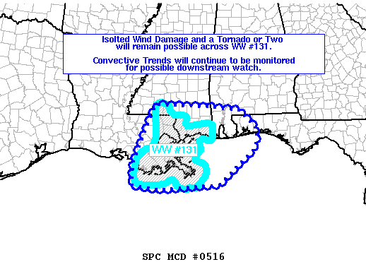 NOAA Storm Prediction Center Mesoscale Discussion 516