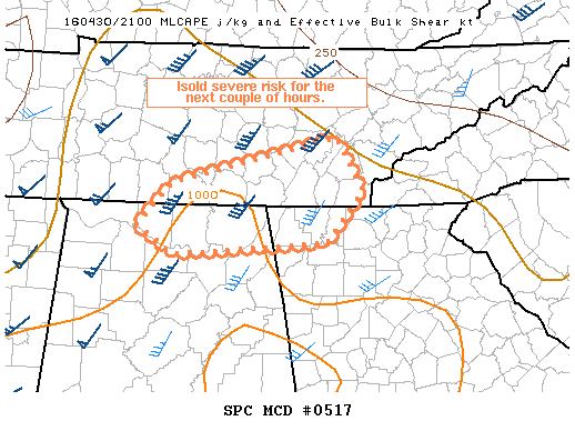 NOAA Storm Prediction Center Mesoscale Discussion 517