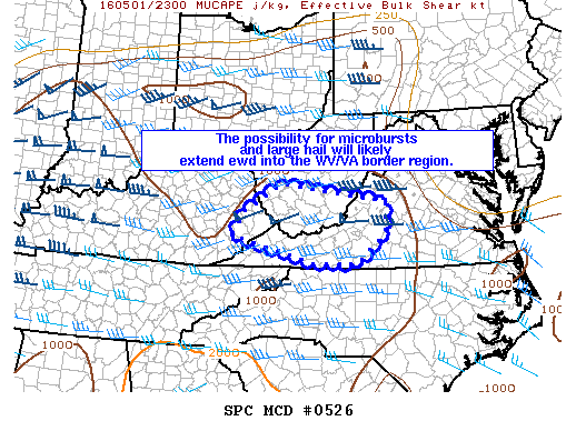 NOAA Storm Prediction Center Mesoscale Discussion 526