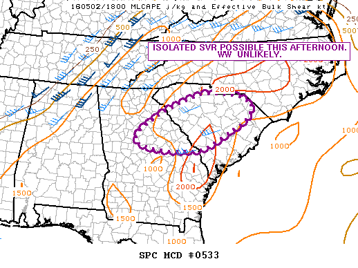 NOAA Storm Prediction Center Mesoscale Discussion 533