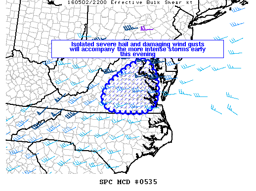 NOAA Storm Prediction Center Mesoscale Discussion 535