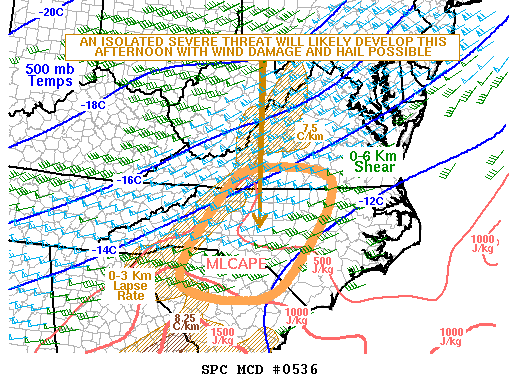 NOAA Storm Prediction Center Mesoscale Discussion 536