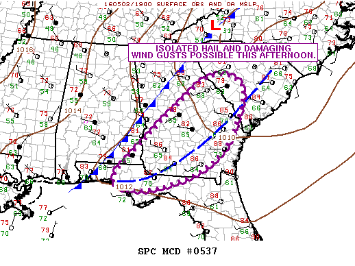 NOAA Storm Prediction Center Mesoscale Discussion 537