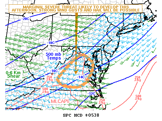 NOAA Storm Prediction Center Mesoscale Discussion 538