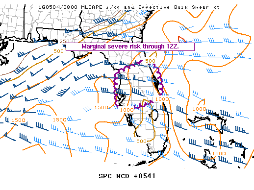 NOAA Storm Prediction Center Mesoscale Discussion 541