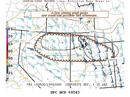 NOAA Storm Prediction Center Mesoscale Discussion 543