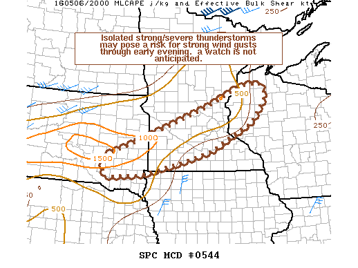 NOAA Storm Prediction Center Mesoscale Discussion 544