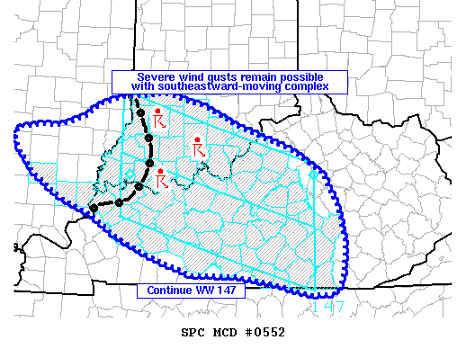 NOAA Storm Prediction Center Mesoscale Discussion 552