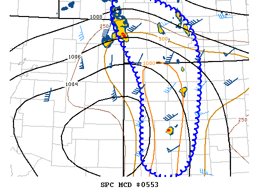 NOAA Storm Prediction Center Mesoscale Discussion 553
