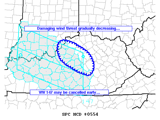 NOAA Storm Prediction Center Mesoscale Discussion 554